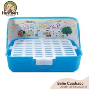 Baño Esquinero Cuadrado  Cobayas y Conejos