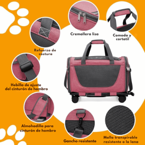 Transportadora con Ruedas para Mascotas