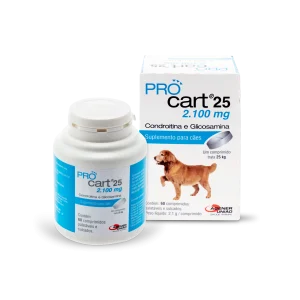 <strong>PROcart</strong> 25, Suplemento Articular para Perros y Gatos, 2100 mg, 60 comprimidos