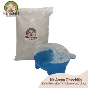 Combo Baño Seco Arena Chinchilla + Baño
