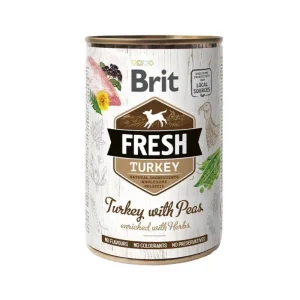 <strong>Brit Fresh</strong> Alimento Húmedo para Perros, Pavo con Arvejas,  lata de 400 gr