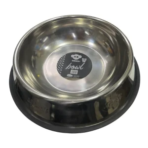 <strong>Brnx</strong> Plato de Acero Inoxidable para Mascotas, Antideslizante, Diametro de 33.5 cm, Talla XXXL
