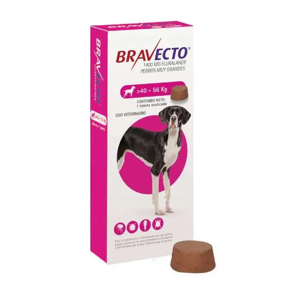 Bravecto 40 a 56kg Rosado 3 Meses