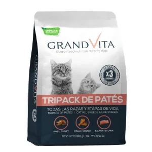 GRAND VITA TRIPACK SURTIDO DE PATES PARA GATO 300 GRS
