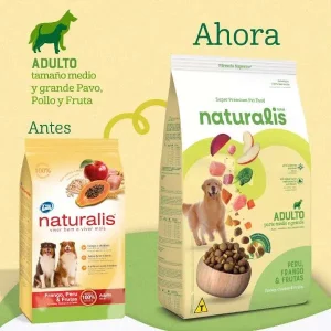 Comida para Perro NATURALIS ADULTO Raza Mediana Grande Pollo, Pavo y Frutas