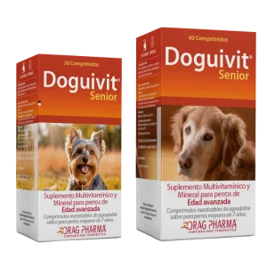 <strong>Doguivit</strong> Senior, Suplemento Multivitamínico y Mineral para Perros Senior, 30-60 Comprimidos