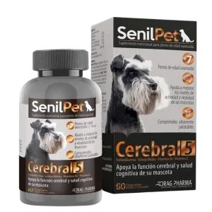 <strong>SenilPet</strong> Cerebral 5, Suplemento Cognitivo para Perros Senior, 60 comprimidos
