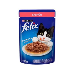 <strong>Purina</strong> Felix Alimento Humedo Gato Adulto con Salmón, Pouch 85 gr