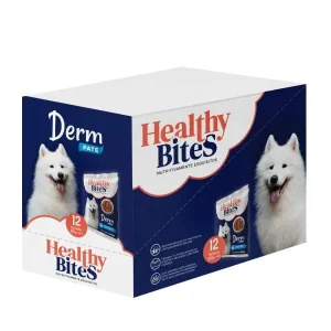 HEALTHY BITES PATÉ PERRO DERM caja por 12 un