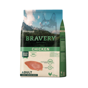 BRAVERY CHICKEN ADULT LARGE/MEDIUM BREEDS 12 KG