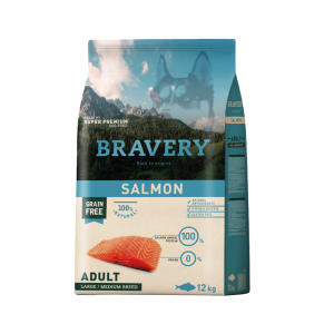 BRAVERY – SALMON ADULT LARGE/MEDIUM BREEDS 12 Kg