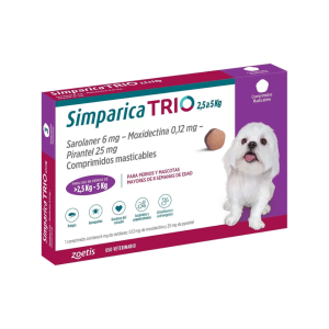 Simparica TRIO 3 Comp 2,5 a 5 kg