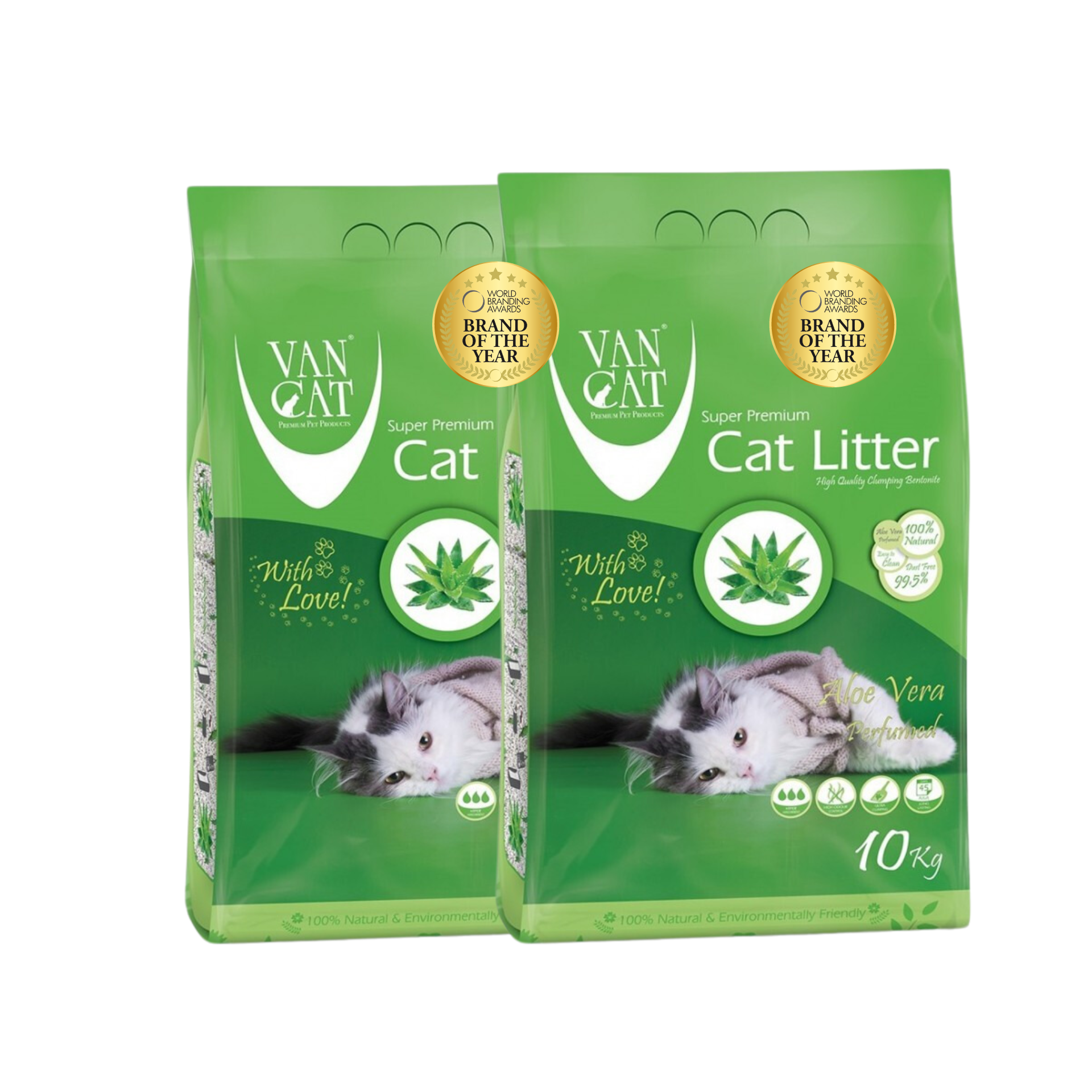Arena Sanitaria VanCat Aroma Aloe Vera 20 Kg (ENVÍO GRATIS)