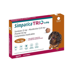 Simparica TRIO 3 Comp 5 A 10 Kg