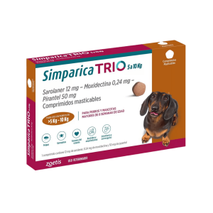 Simparica TRIO 1 Comp 5 A 10 Kg
