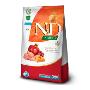 N&D Pumpkin Gato Adulto Castrado Pollo, Calabaza y Granada 7,5 kg