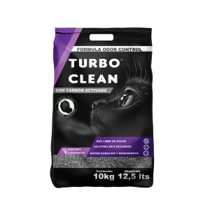 Arena Sanitaria Turbo Clean Odor Control – Lavanda 10 Kg