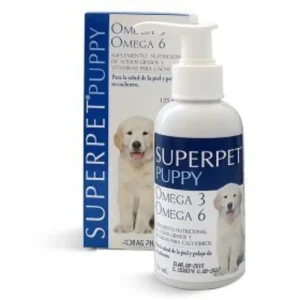 <strong>SuperPet</strong> Puppy, Omega 3-6, Suplemento Nutricional para Cachorros, dispensador de 125 ml