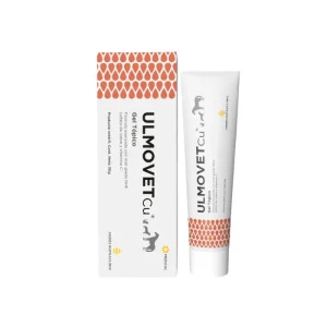 <strong>Ulmovet</strong> Cu, Gel Regenerador de Piel Animal, Miel de Ulmo, pomo de 30 gr y 2 gasas
