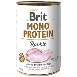 <strong>Brit</strong> Mono Protein Alimento Húmedo para Perros Paté Mono Proteico, Conejo, lata de 400 gr