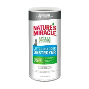 NATURES MIRACLE GATO POLVO DESTRUCTOR DE OLORES CAJA ARENA 20 Oz