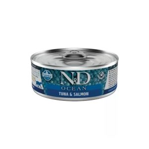 N&D Ocean Gatos De Atun Y Salmon 80G