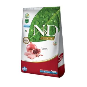 <strong>N&D</strong> Prime Adult Cat Castrados, Alimento Seco para Gatos Adultos, Castrados, Pollo y Granada, bolsa de 1.5 kg