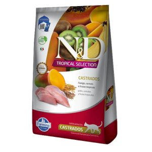 <strong>N&D</strong> Tropical Selection Adult Cat Castrados, Alimento Seco para Gatos Adultos, Castrados, Pollo, Cereales y Frutas Tropicales, bolsa de 1.5 kg