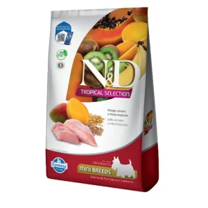 <strong>N&D</strong> Tropical Selection Adult Mini Breed, Alimento Seco para Perros Adulto, Raza Pequeña, Pollo, Cereales y Frutas Tropicales, bolsa de 2.5 kg