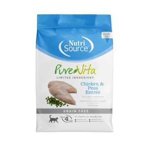 Nutri Source Pure Vita Gato sabor pollo y guisantes 12lbs