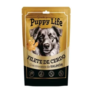 <strong>Puppy Life</strong> Filete de Cerdo con Crocante de Salmón, Snack para Perros, bolsa de 75 gr