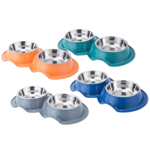 <strong>Marben Pets</strong> Plato Doble Acero Inoxidable Anti-Hormiga