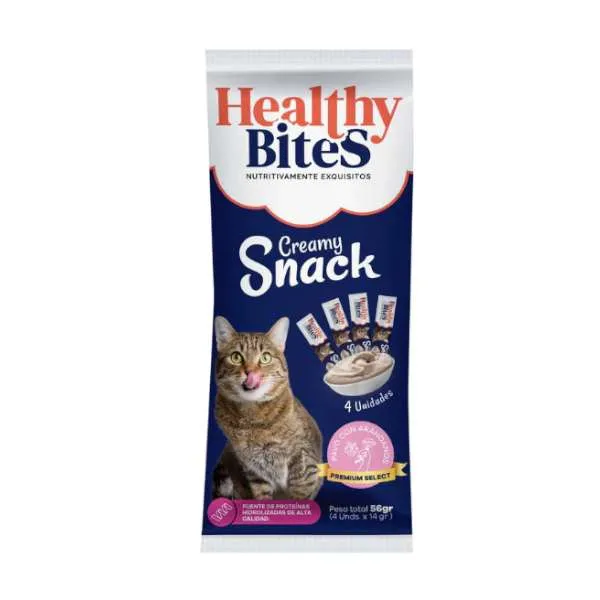 HEALTHY BITES CREAM GATO (Pavo y arandanos) x 4UN 56gr