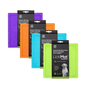 <strong>LickiMat</strong> Soother, Alimentador Lento Antiestrés de Silicona para Perros y Gatos, Alimentos Líquidos, Yogures, Caldos y Purés, Tamaño: 20 x 20 cm