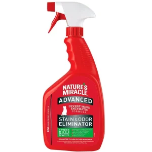 <strong>Nature’s Miracle</strong> Advanced Stain and Odor Eliminator for Cats, Spray Eliminador de Olores y Manchas para Gatos, Botella de 946 ml