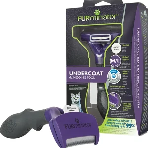 <strong>FURminator</strong> Undercoat deShedding para Gatos Medianos y Grandes de Pelo Corto