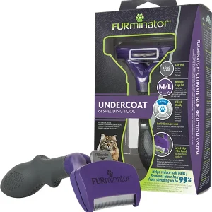 <strong>FURminator</strong> Undercoat deShedding para Gatos Medianos y Grandes de Pelo Largo