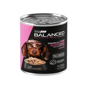 <strong>Vital Can Balanced</strong> Soufflé de Pollo, Alimento Húmedo para Cachorro, lata de 340 gr