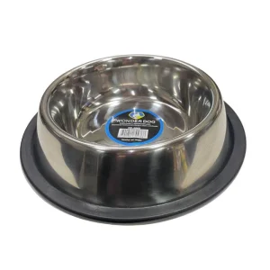 <strong>Wonder Dog</strong> Plato de Acero Inoxidable para Mascotas, Antideslizante, Capacidad 710 ml