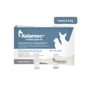 XELAMEC COMBI SPOT ON – Perros y Gatos Hasta 2.5kg (Unidad)