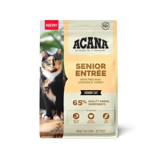 <strong>ACANA</strong> Senior Entrée Cat, Alimento Seco para Gatos Senior, Pollo y Pavo, bolsa de 1.8-4.5 kg