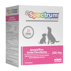 Amoxicilina Ácido Clavulánico 250mg 20 Tabletas- Spectrum