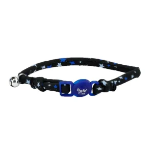 <strong>Coastal</strong> Safe Cat, Collar Redondo con Estrellas Negras para Gatos, Diámetro Ajustable