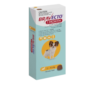 Bravecto 1-Mes (2 a 4.5 kilos) Amarilla