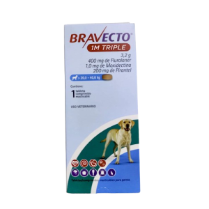Bravecto 1M Triple 400mg 20kg-40kg