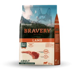 <strong>Bravery</strong> Lamb, Alimento Seco para Perros, Adulto, Raza Mediana/Grande, Cordero, bolsa de 4-12 kg
