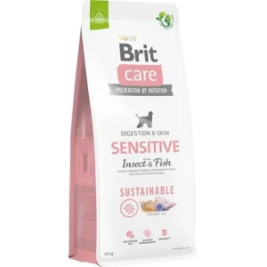 <strong>Brit Care</strong> Sensitive, Alimento Seco para Perros Estómago y Piel Sensible, Insecto y Pescado, bolsa de 1-3-12 kg