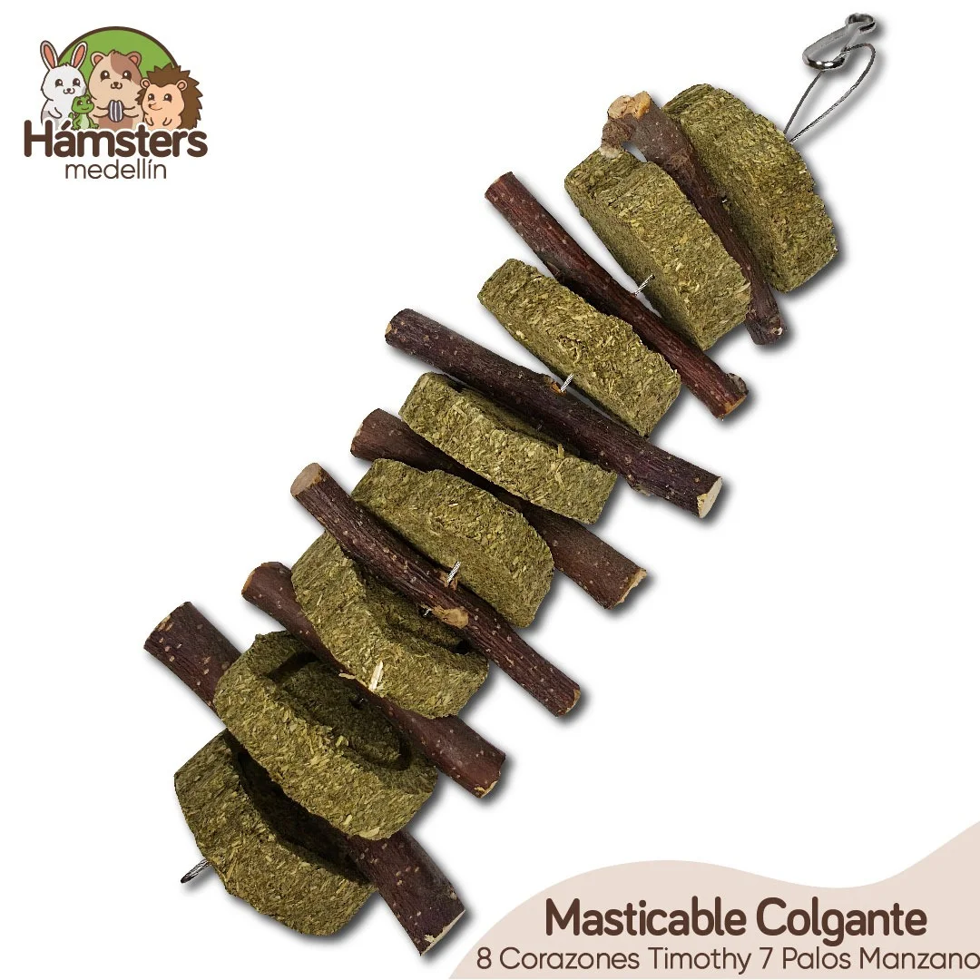 Colgante Manzano Timothy Corazón Para Conejos Cobayas y Roedores