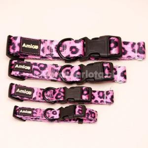Collar animal print rosado