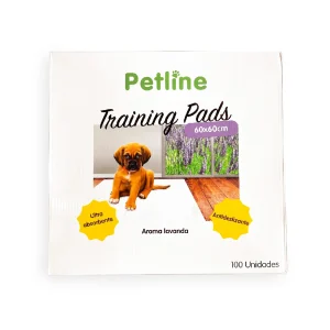 <strong>Petline</strong> Sabanillas de Entrenamiento para Perros, Aroma a Lavanda, Tamaño 60 x 60 cm, Caja de 100 Unidades